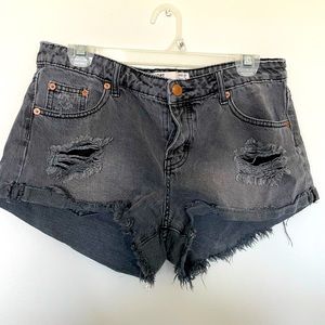 Light Black Jean Shorts